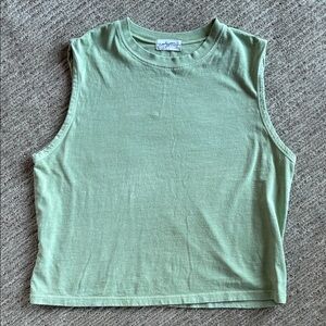 Carly Jean Los Angeles Sleeveless Green Top